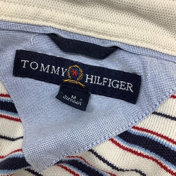 Tommy Hilfiger Mens Striped Polo Size Medium (Preowned) - Picture 4 of 4